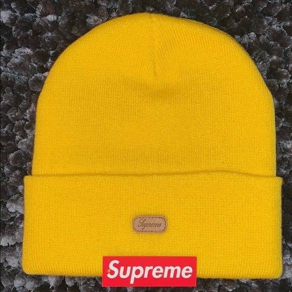 New Supreme Leather Patch beanie - Picture 1 of 3